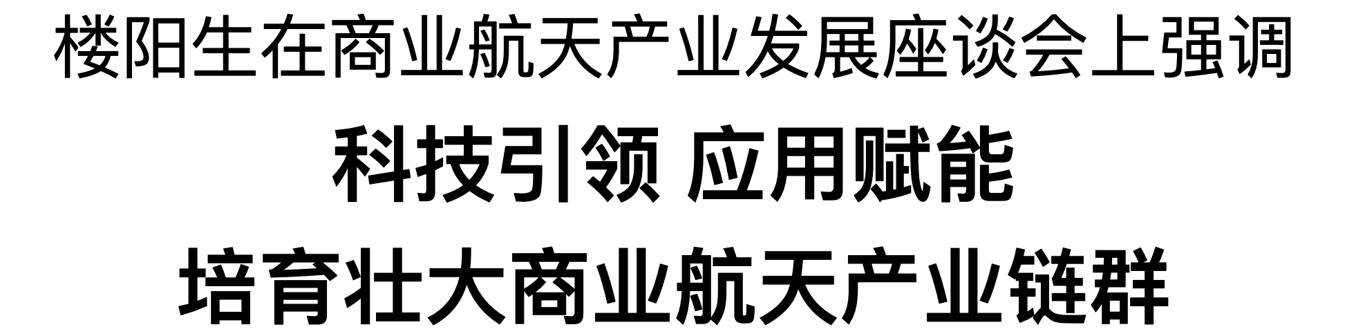 樓陽生主持召開商業(yè)航天產業(yè)發(fā)展座談會